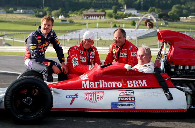 Sebastian Vettel, Niki Lauda, Gerhard Berger and Helmut Marko