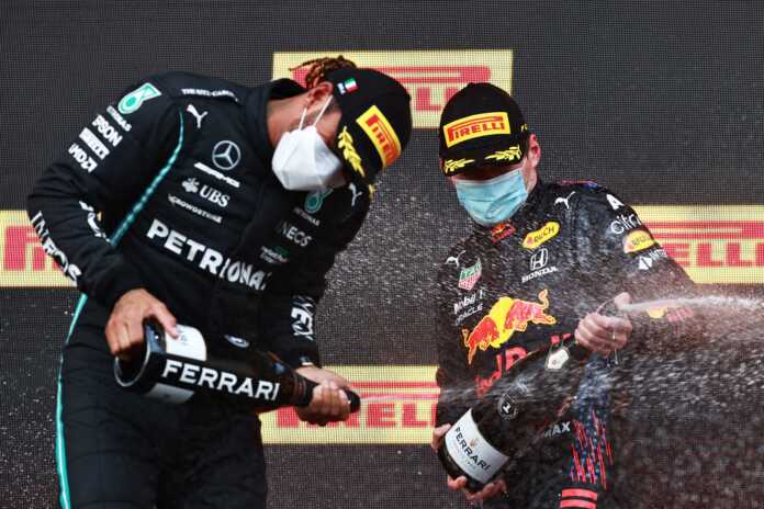 max verstappen, lewis hamilton, 2021