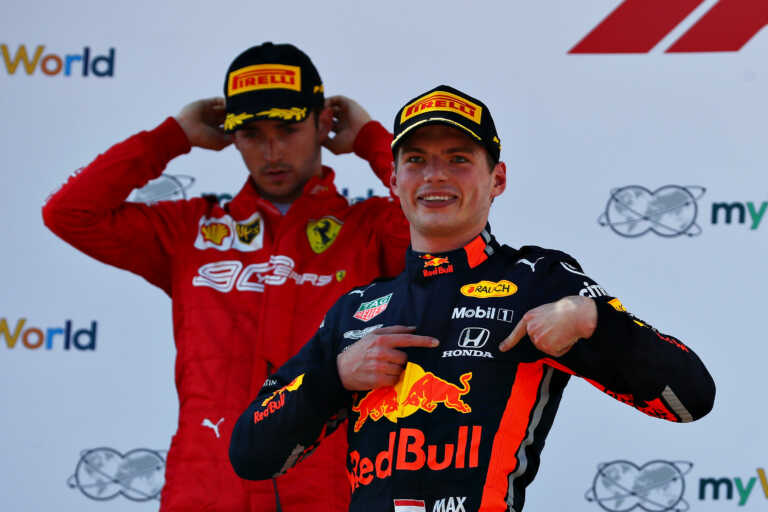 Max Verstappen, Charles Leclerc, racingline