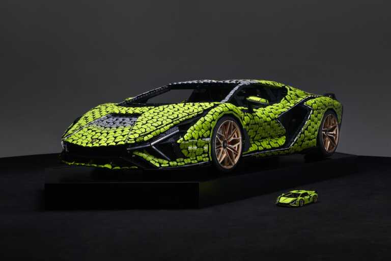 Bemutatták a több mint 400 000 LEGO® Technic™ elemből megépített, életnagyságú Lamborghini Sián FKP 37-et