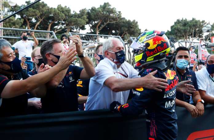 helmut marko, sergio perez, Masashi Yamamoto, christian horner, red bull
