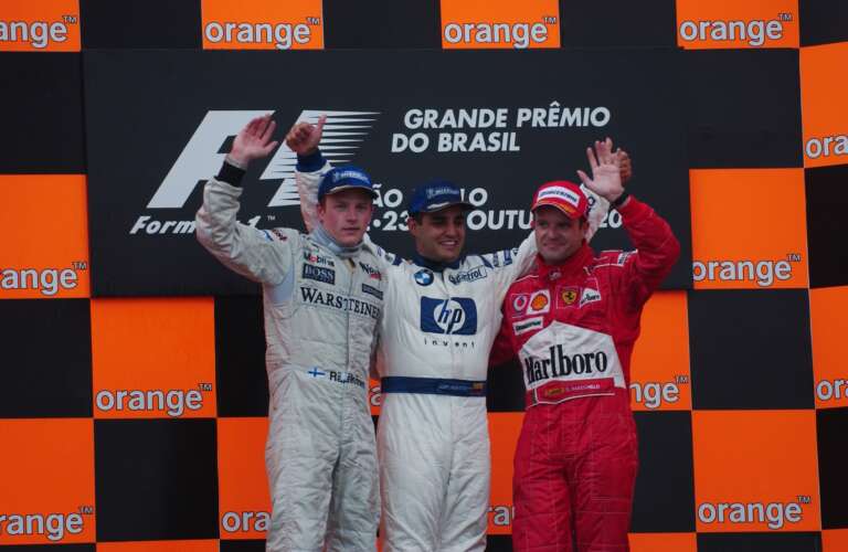Juan Pablo Montoya, Kimi Räikkönen, Rubens Barrichello