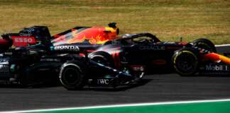 Lewis Hamilton, Max Verstappen, pontversenyek, kerékvető
