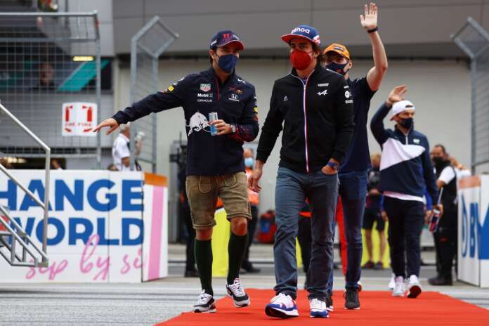 fernando alonso, sergio perez, max verstappen