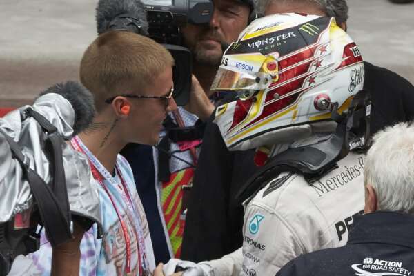 Justin Bieber & Lewis Hamilton, racingline.hu