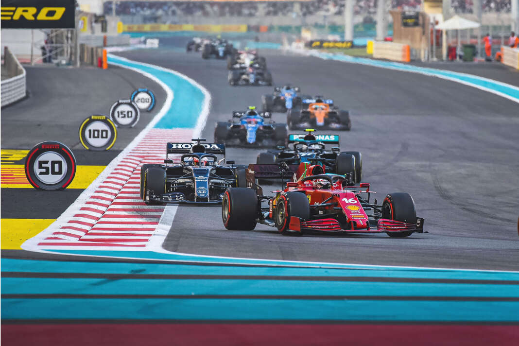 Forma-1, Abu Dhabi, racingline