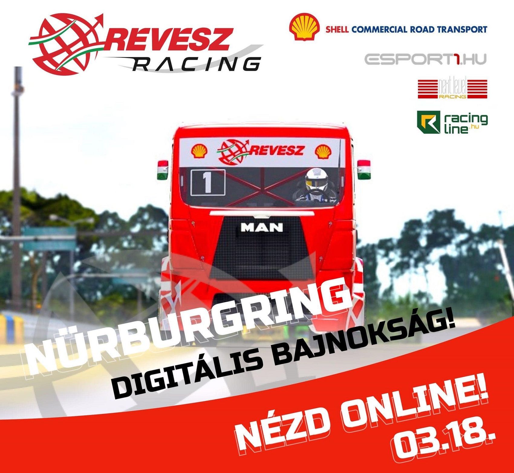 Ma a Nürburgringen küzd digitálisan Kiss Norbi az MAN-jével