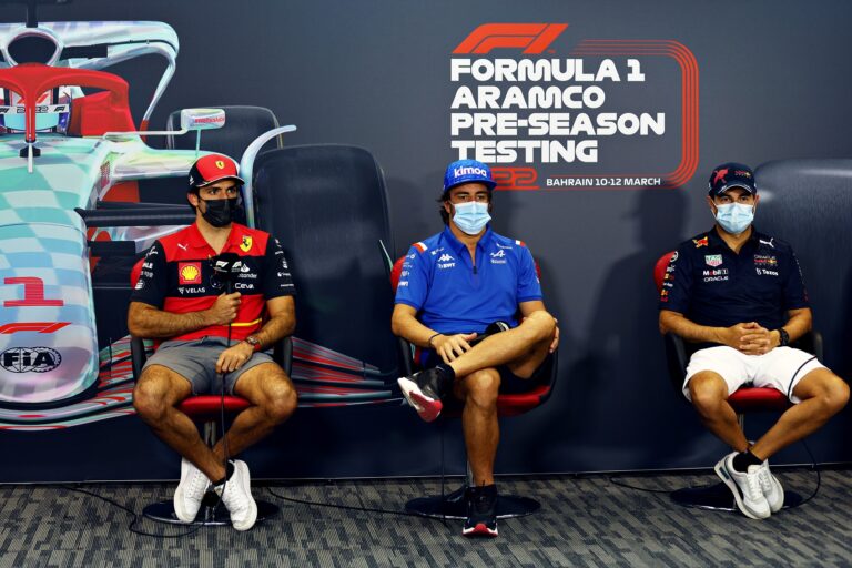 Carlos Sainz, Fernando Alonso, Sergio Pérez, covid
