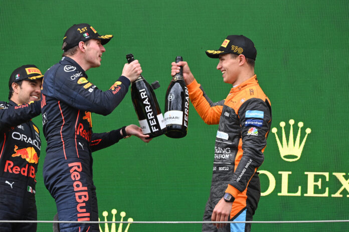 Max Verstappen, Lando Norris,, Ferrari Trento
