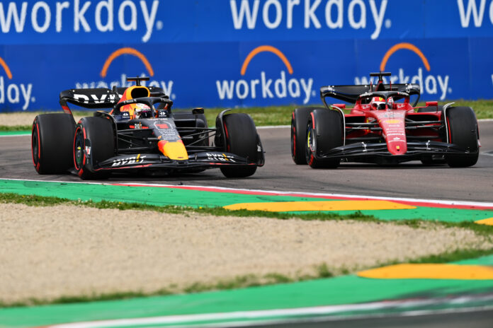 Max Verstappen, Red Bull, Charles Leclerc, Ferrari, Imola