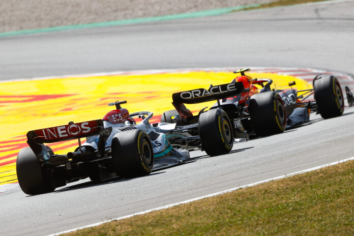 George Russell, Mercedes, Sergio Perez, Red Bull, Spanyol Nagydíj