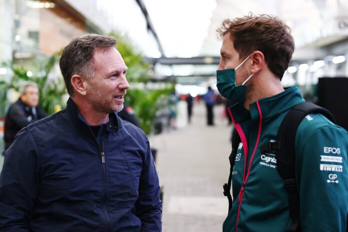 Christian Horner, Sebastian Vettel, Red Bull, Aston Martin
