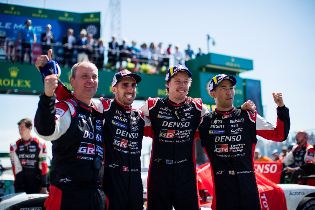 Toyota Gazoo Racing, Sébastien Buemi, Brendon HArtley, Ryo Hirakawa, WEC, Le Mans, racingline.hu