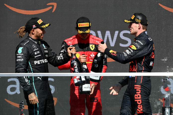 Lewis Hamiton, Carlos Sainz, Max Verstappen