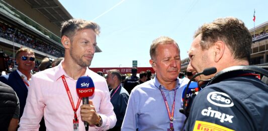 Jenson Button, Martin Brundle, Christian Horner