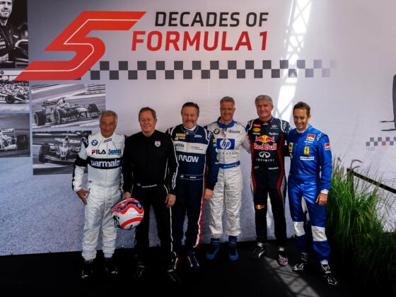 Zak Brown, David Coulthard, Riccardo Patrese, Ralf Schumacher, Mathias Lauda, Martin Brundle