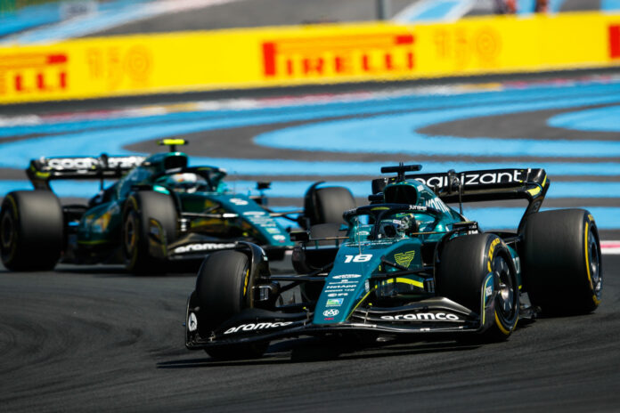 Lance Stroll, Sebastian Vettel, Aston Martin, Francia Nagydíj