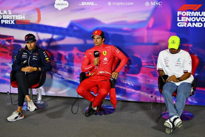 Sergio Pérez, Carlos Sainz, Lewis Hamilton, Red Bull, Ferrari, Mercedes