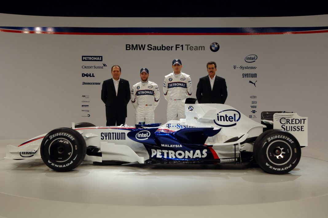 Willy Rampf, Nick Heidfeld, Robert Kubica, Mario Theissen, bmw