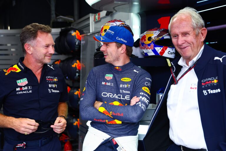 Christian Horner, Max Verstappen, Helmut Marko, Red Bull
