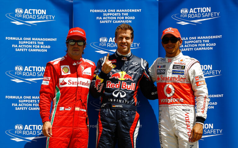 Fernando Alonso, Sebastian Vettel, Lewis Hamilton