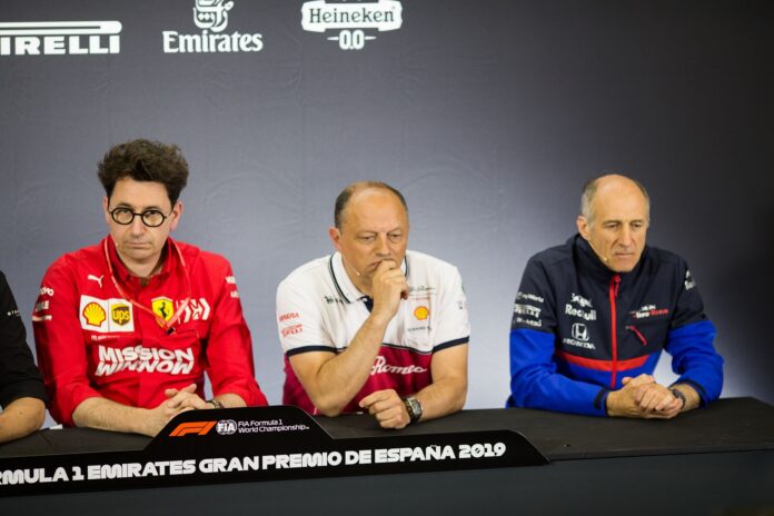 mattia binotto, Frederic Vasseur, Franz Tost, ferrari, csapatfőnök