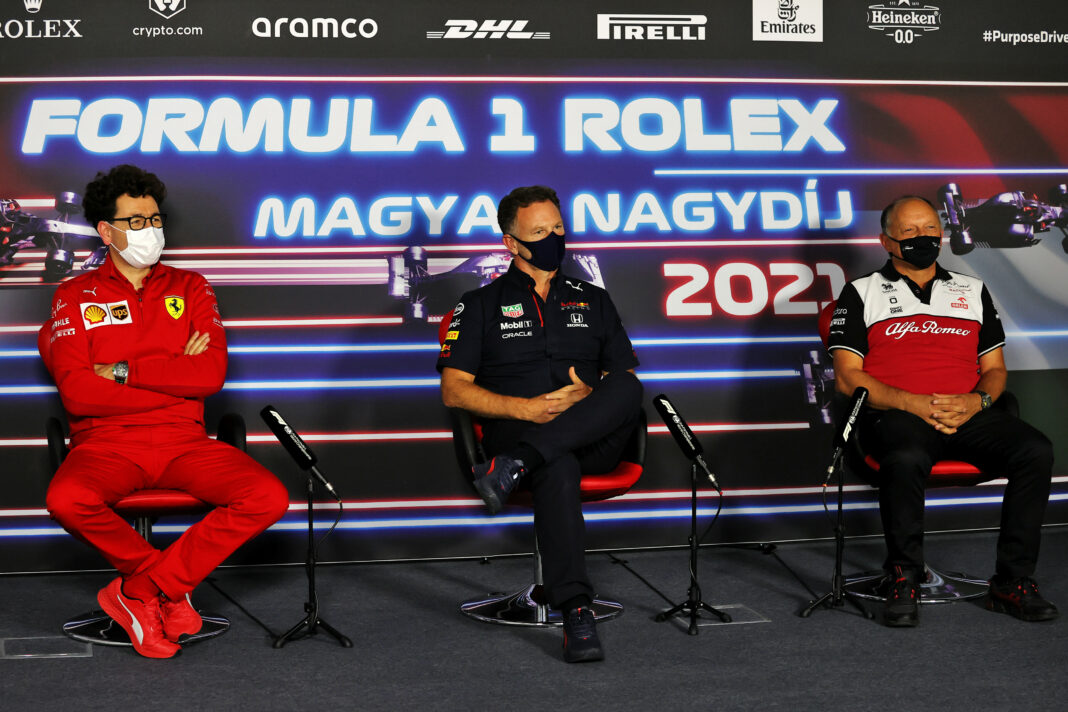 Mattia Binotto, Christian Horner, Frederic Vasseur