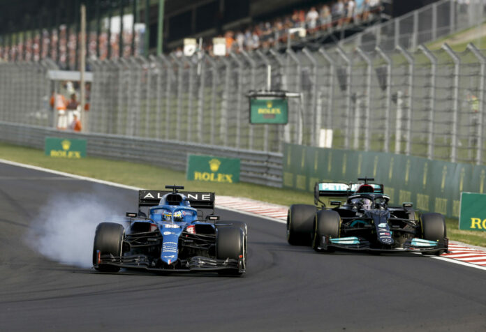 Forma-1, Fernando Alonso, ALpine, Lewis Hamilton, Mercedes, Magyar Nagydíj 2021, futam