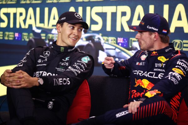 George Russell, Max Verstappen, Mercedes, Red Bull