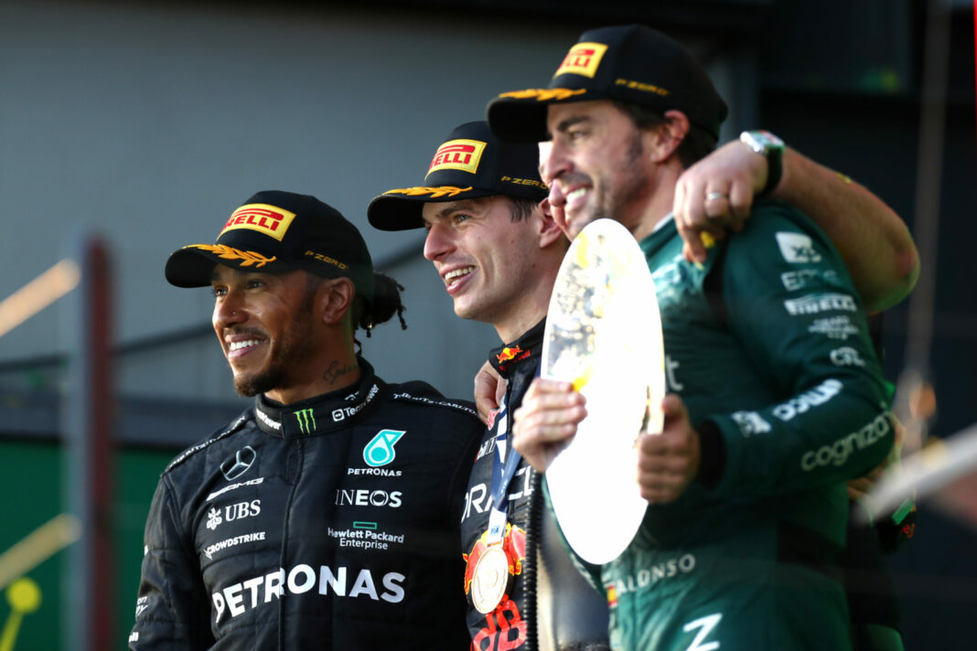 F1 Lewis Hamilton, Max Verstappen, Fernando Alonso