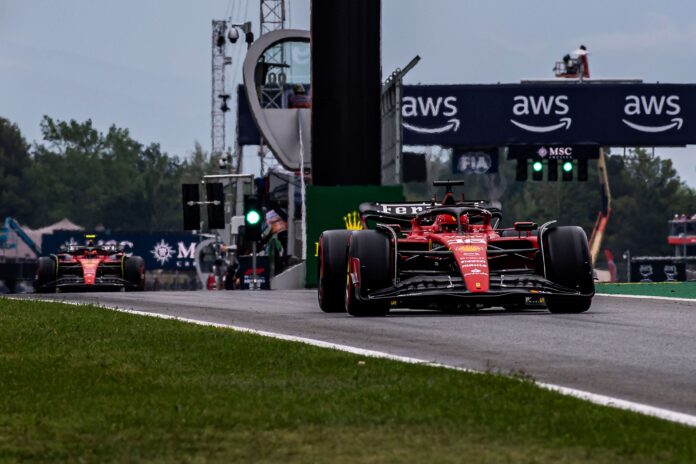 Sainz Leclerc Ferrari