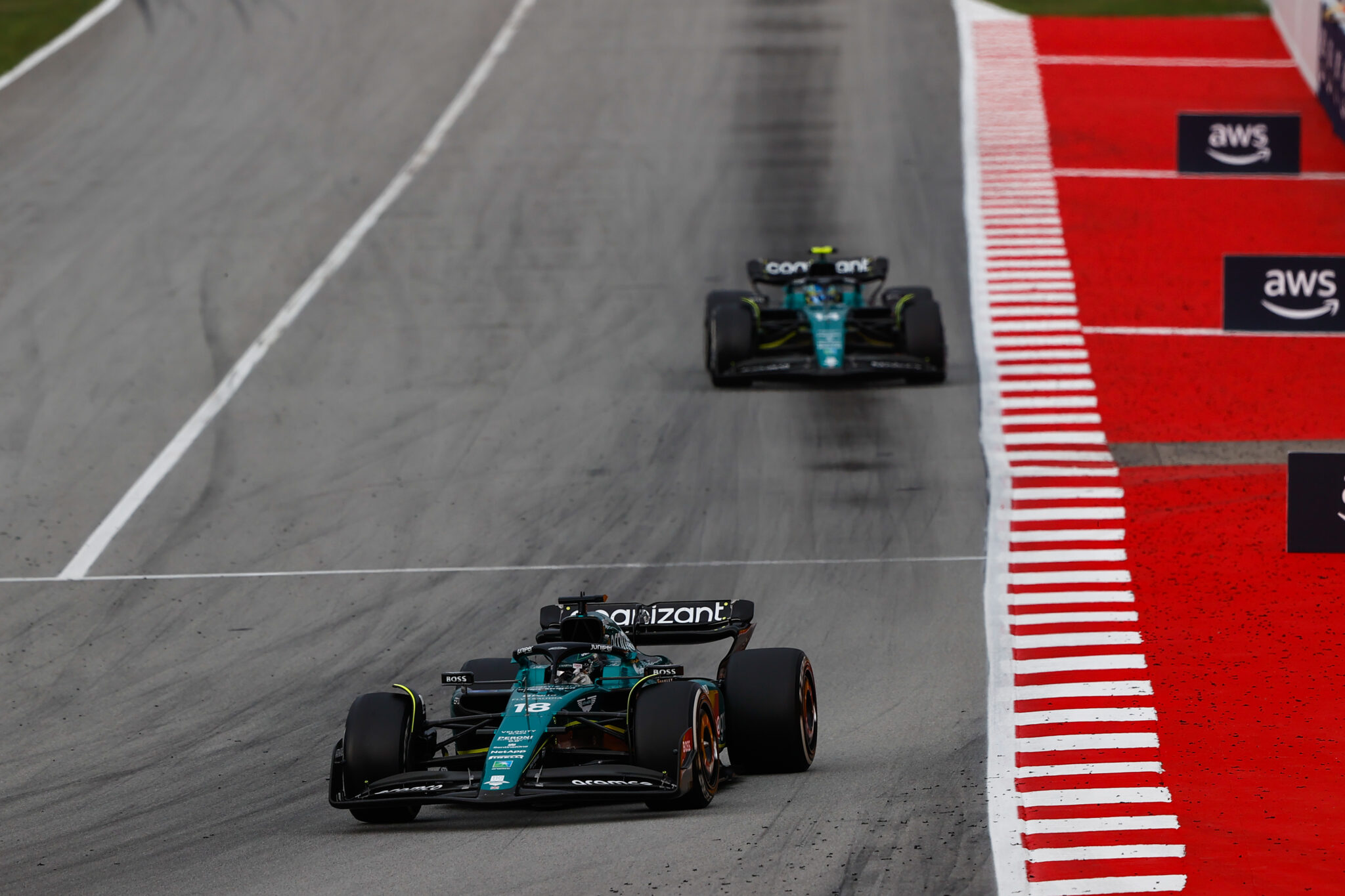 Lance Stroll Fernando Alonso Aston Martin