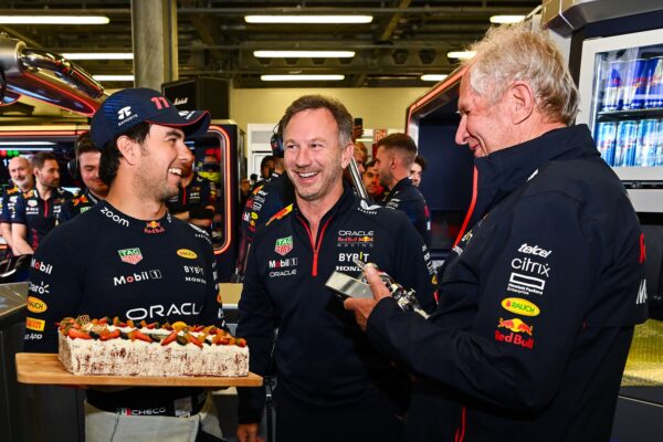 Sergio Pérez, Helmut Marko, Christian Horner