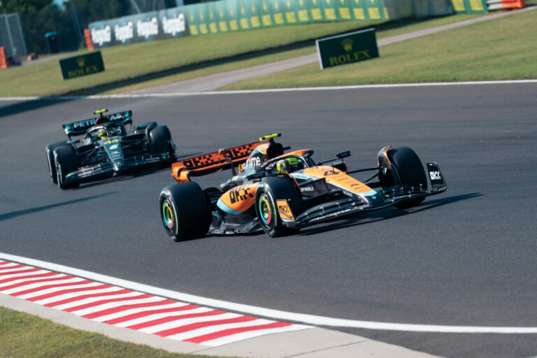 Forma-1, Lando Norris, McLaren, Lewis Hamilton, Mercedes, Magyar Nagydíj 2023, szombat