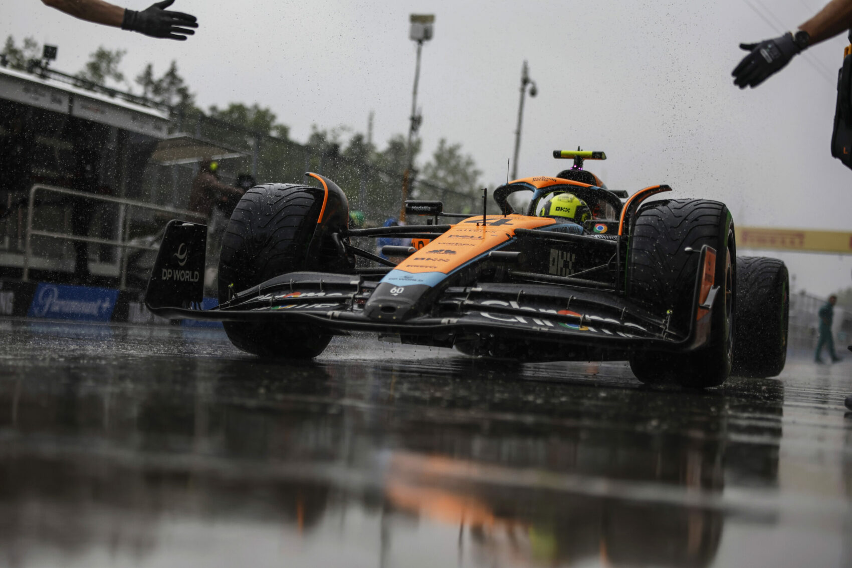 Lando Norris, McLaren esőgumi eső