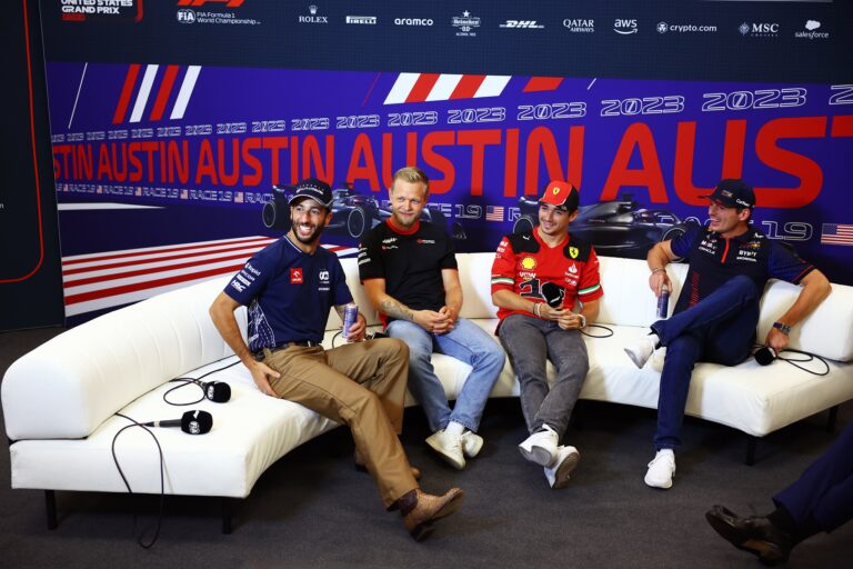 Daniel Ricciardo, Kevin Magnussen, Charles Leclerc, Max Verstappen, AlphaTauri, Haas, Ferrari, Red Bull