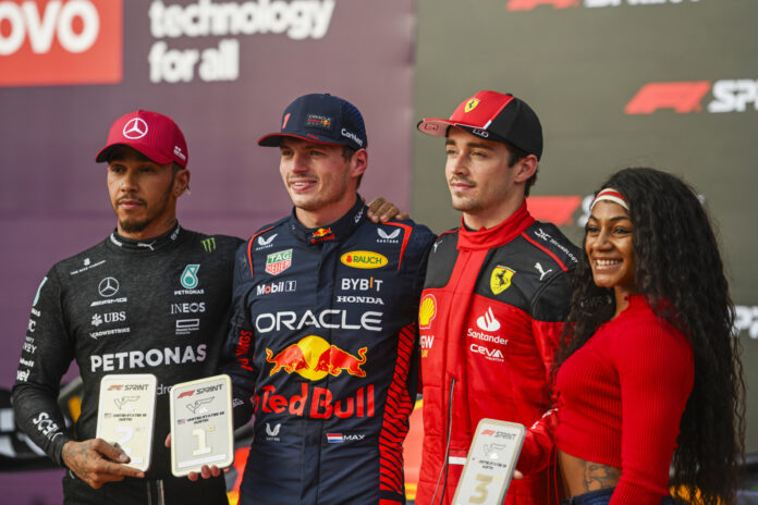 Lewis Hamilton, Max Verstappen, Charles Leclerc