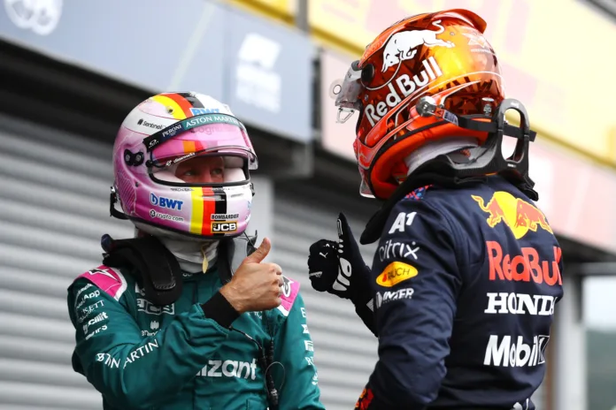 Sebastian Vettel, Max Verstappen, Aston Martin, Red Bull