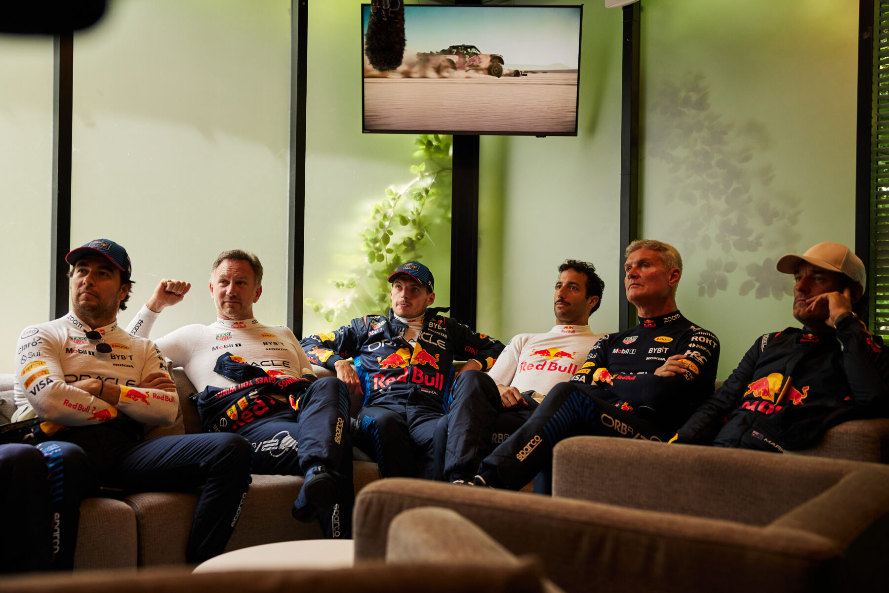 Sergio Pérez, Christian Horner, Max Verstappen, Daniel Ricciardo, David Coulthard, Mark Webber, Goodwood, Red Bull