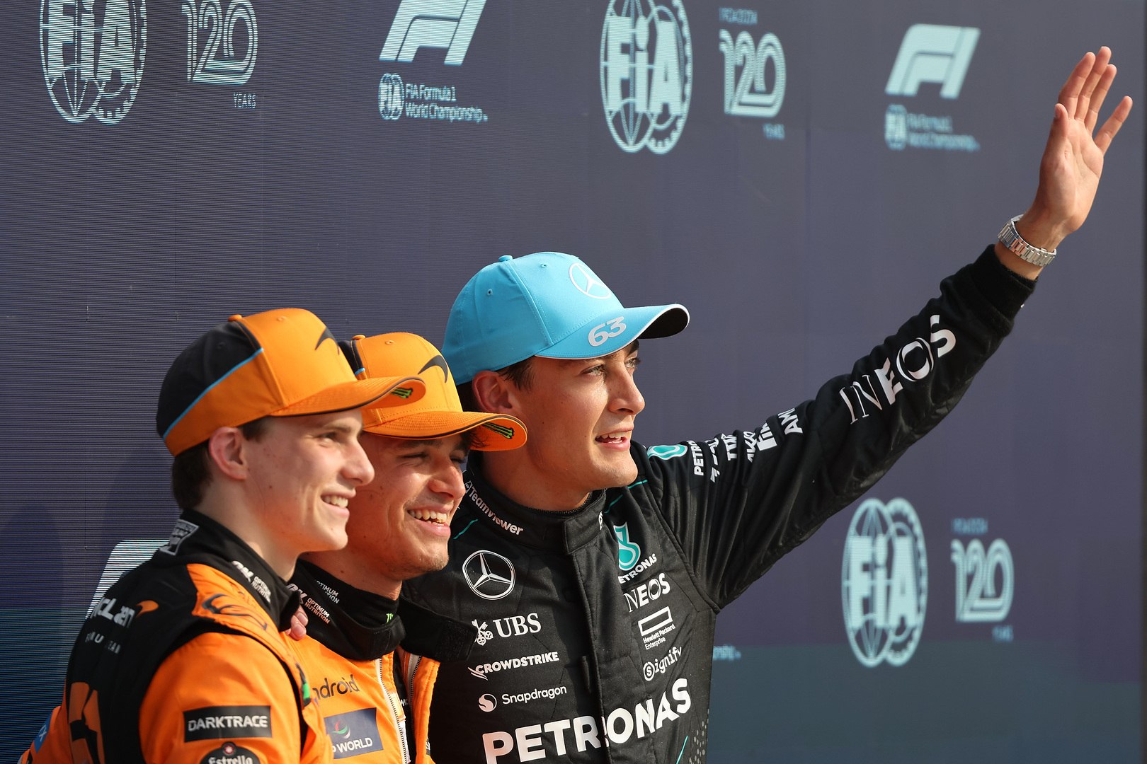 Oscar Piastri, Lando Norris, McLaren, George Russell, Mercedes