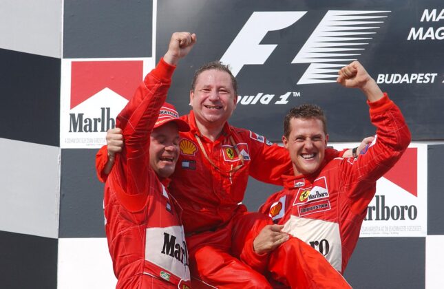 Michael Schumacher, Rubens Barrichello, Jean Todt, Ferrari, Magyar Nagydíj, 2001