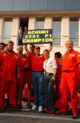 Michael Schumacher, Corinna Schumacher, Gino Rosato, Ferrari, Magyar Nagydíj, 2001