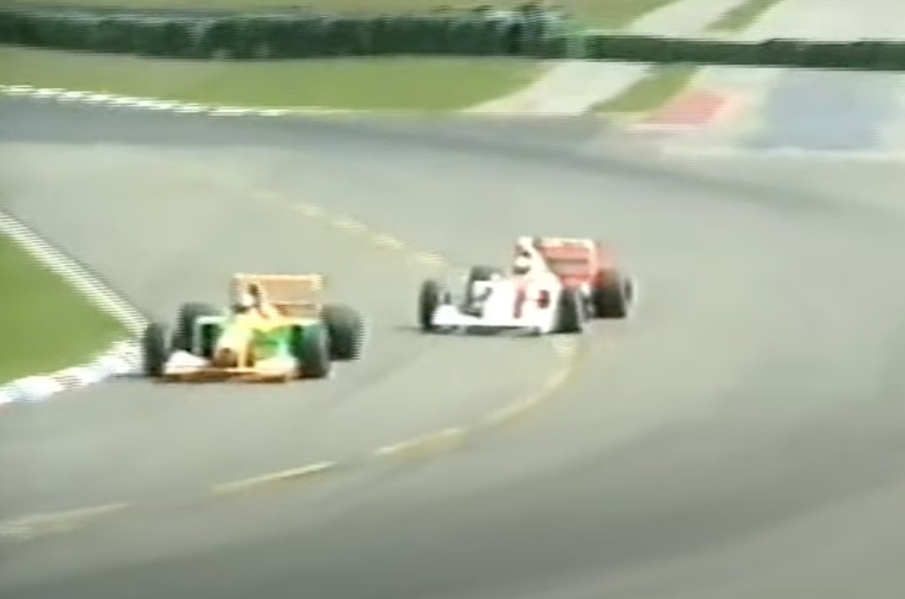 Senna, Schumacher, Hockenheim, 1992