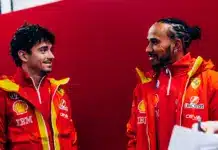 Lewis Hamilton, Charles Leclerc, Ferrari, teszt, Barcelona