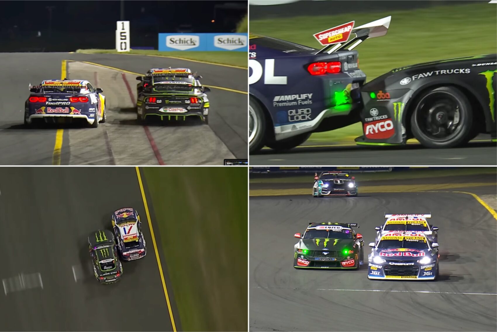 Ilyen az igazi autóverseny! – őrületes befutót hozott a Supercars szezonnyitójának egyik futama (videó)