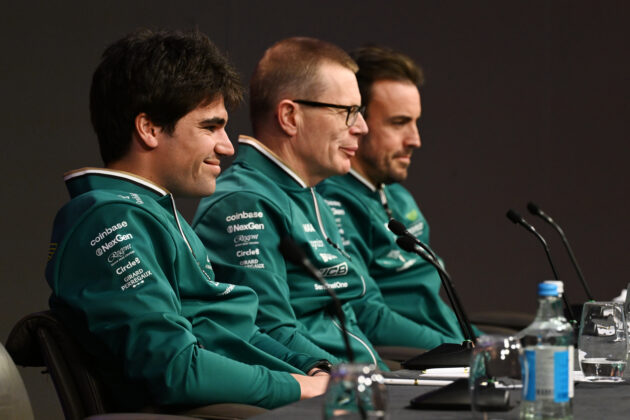 Lance Stroll, Andy Cowell, Fernando Alonso