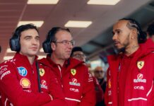 Jerome d'Ambrosio, Loic Serra, Lewis Hamilton, Ferrari