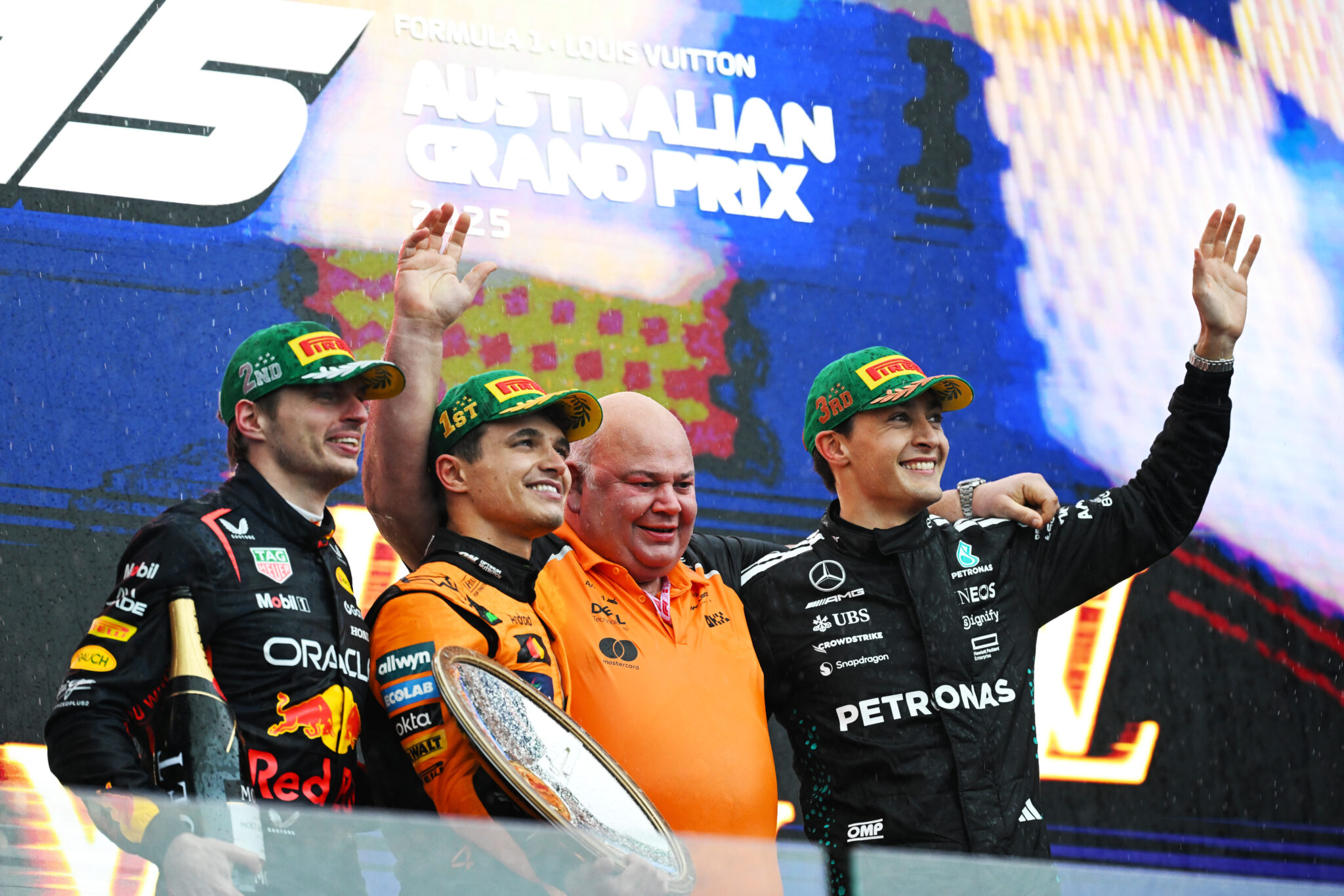 Verstappen, Norris, Russell, Rob Marshall, McLaren