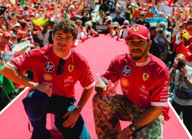 Leclerc, Hamilton, Ferrari