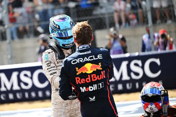 George Russell, Max Verstappen George Russell, Max Verstappen